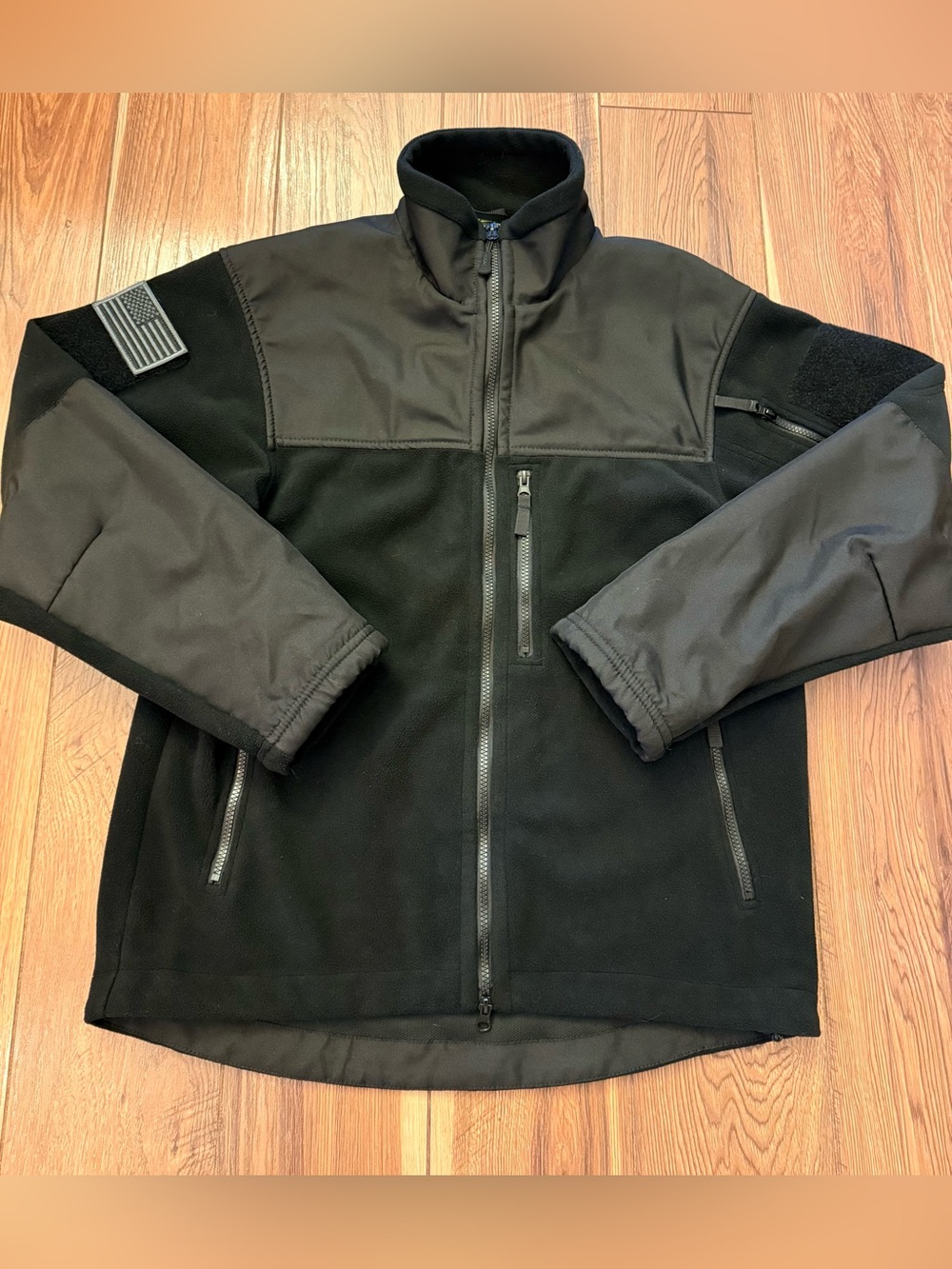 Men's Black Tactical Field Fleece Jacket